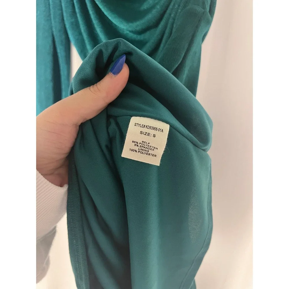 NWT Altar'd State Teal One Shoulder Ruched Draped Glam Mini Dress S
